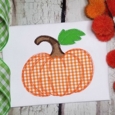 pumpkin scribble embroidery design